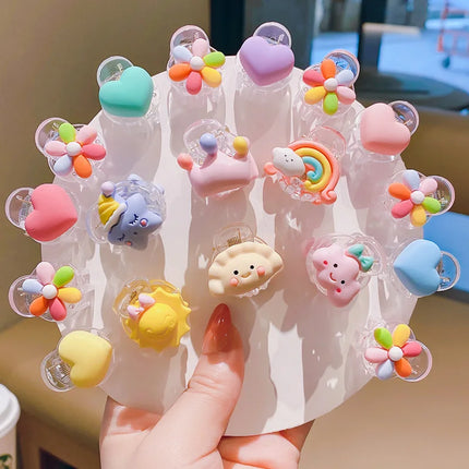6PCS/Set Kids Cartoon Cute Hair Claw Mini Korean Princess Girl Hair Clips Kids Bangs Clips Headwear for Girl