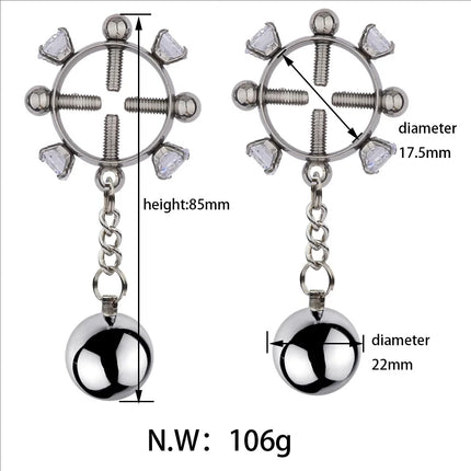 Metal Nipple Clamps Milk Clips Clit Breast Massage Clamps Adult Flirting Teasing Erotic Gadgets Bdsm Slave Sex Toys For Couple