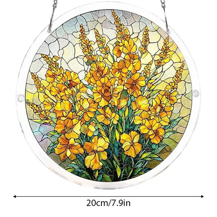 Acrylic Puzzle DIY 3D Puzzle Suncatcher Window Hanging Garden Decor Birthday Gifts For Women Home Ornament