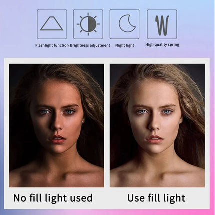 LED Light Mobile Phone Mini Selfie Fill Light Rechargeable 3 Modes Selfie Ring Light Clip-on Brightness Adjustable