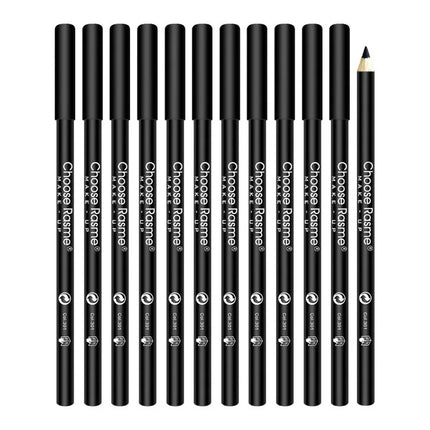 1/3Pc High Pigmented Eyeliner Pencil Black Wooden Eyeliner Eyebrow Pencil Hard Refill Smooth Black Long-Lasting Cosmetics Makeup