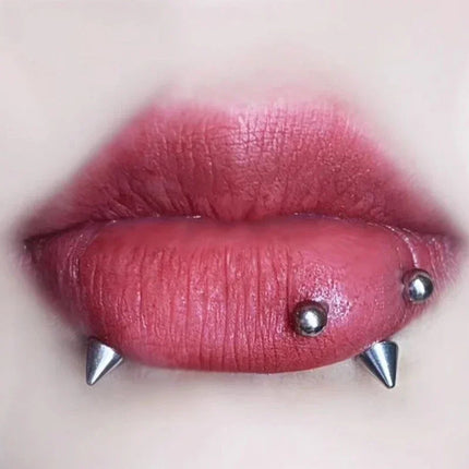 Fake Piercing Stud Set Fake Nose Ring Stud with Sticker Pack Fake Eyebrow Lips Piercing Non Piercied Earring Stud Body Jewelry