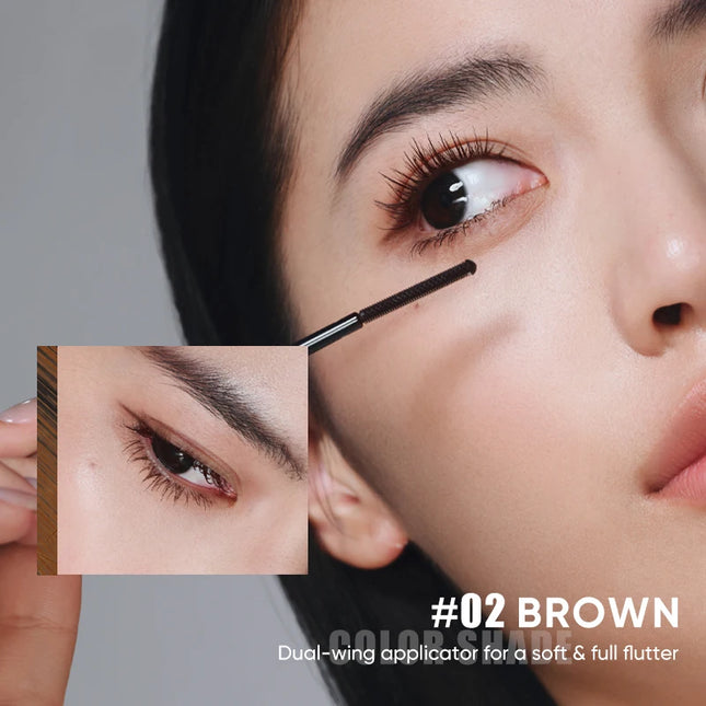 JUDYDOLL Dual-Wing Serum Mascara and Lash Primer, Waterproof, Lengthening, Curling, Sweatproof, Smudge-proof, Quick-Drying