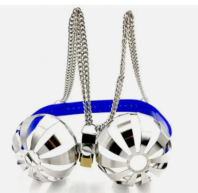 New 3 Colors Stainless Steel Women Adjustable Chastity Bra Lock Female Chastity Device Breast Protection Roleplay Sex Toys