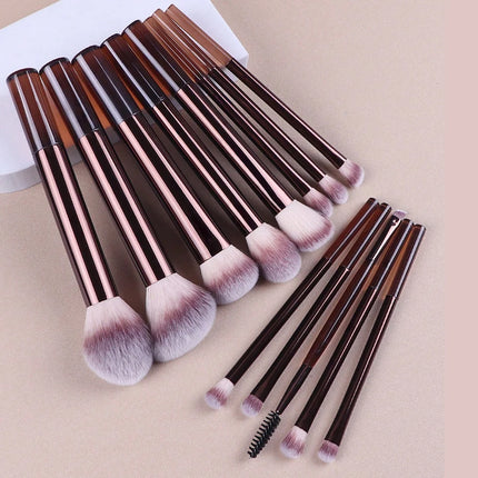 13PCS Makeup Brush Set Foundation Concealer Powder Eyeshadow Blush Brush Kabuki Blending Cosmetic Beauty Tool for Face