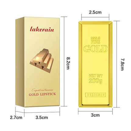 Hallowmas High-pigmented Gold Lipstick Shiny Metallic Matte Velvet Waterproof Long Lasting Sexy Gold Lip Gloss Women Lip Makeup