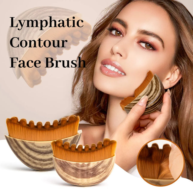 Portable Lymphatic Contour Face Brush, Facial Sculpting Lymphatic Drainage Tool, Lymphatic Drainage Massager Fits The Skin