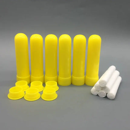 100sets Empty Nasal Inhaler Tubes White Inhaler Stick for Essential Oil Aromatherapy Blank Nasal Inhalers for Essential Oils