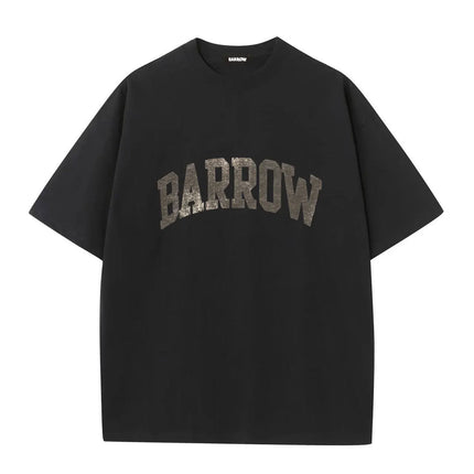 2026 Summer 100% Cotton T-Shirt for Men and Women with Round Neck Casual High-Quality Clothing Lettered Design barrow Printed
