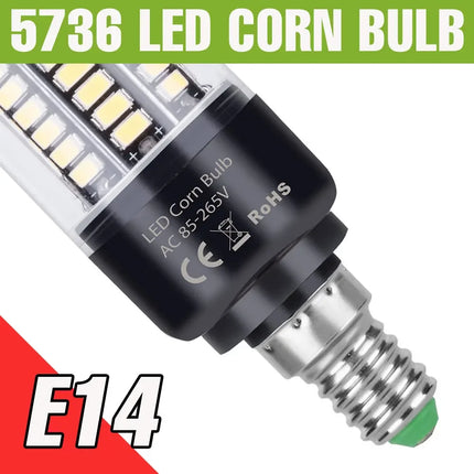 LED E27/E26 Corn Light Bulb E14 Ceiling Lamp B22 Chandelier Bulbs AC 85-265V No Flicker Balcony Home Living Room Cold/Warm White