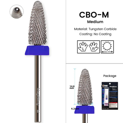 Nail Drill Bits Carbide Large Cone Electric Milling Cutter Gel Polish Remover Grinding Tools DIY Accessories Supplies