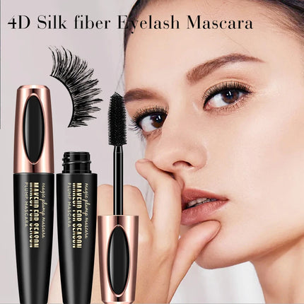 1pc 8d Silk Fiber Eyelash Mascara Waterproof Thick Lengthening MascaraCurling Long Black Extension