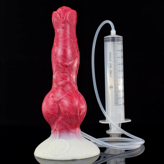 NNSX Fantasy Squirting Dildo with Suction Cup Dog/Wolf Knot Ejaculation Penis Silicone Female Masturbation Adult Anal Sex Toys