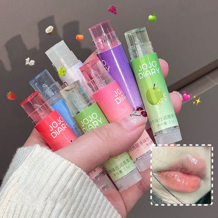 Coconut Hydrating Lip Balm Transparent Colorless Grape Apple Fruity Lip Care Moisturizing Anti-Dry Peach Jelly Lip Balm Makeup