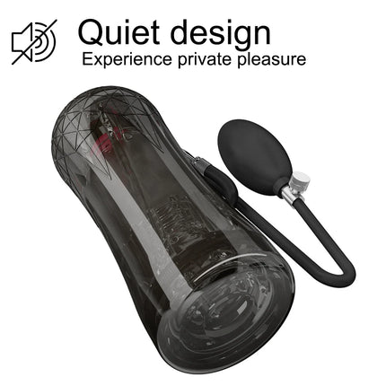 Hand Suction Male Masturbator Penis Pump Vibrators Artificial Vaginal Real Pussy for Men Cock Exerciser Glans Sucking Sex Toy 18