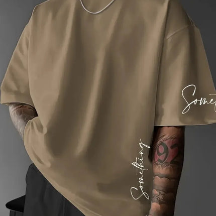 The 2025 summer new men's T-shirt features a casual, fashionable, comfortable, soft, and breathable 3D striped pattern print