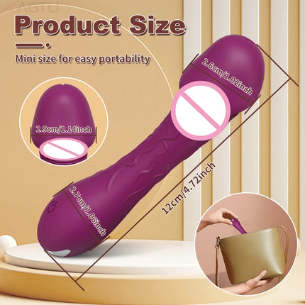 Mini Dildo Vagina Vibrator for Women Sex Toy Beginner G-Spot Vibrator Clitoris Nipples Stimulator Female Masturbator Sex Toy