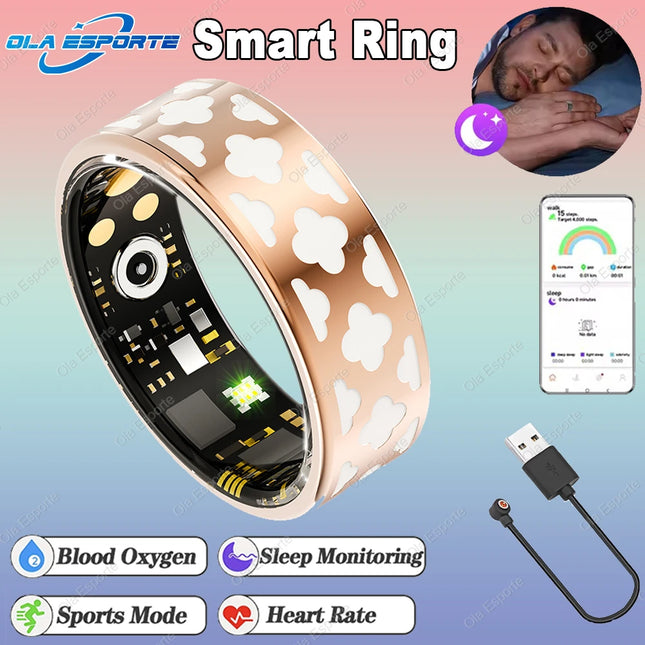 2026 New Smart Ring for Women: Heart Rate, Blood Oxygen, Blood Pressure, and Sleep Monitoring; Smart Ring for Men: Multi-Sport Modes