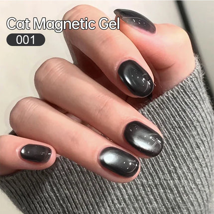 QAZIXU 10ml Black Cat Eye Gel Nail Polish Soak Off UV LED Varnish Semi Permanent Nail Art DIY For Women Winter