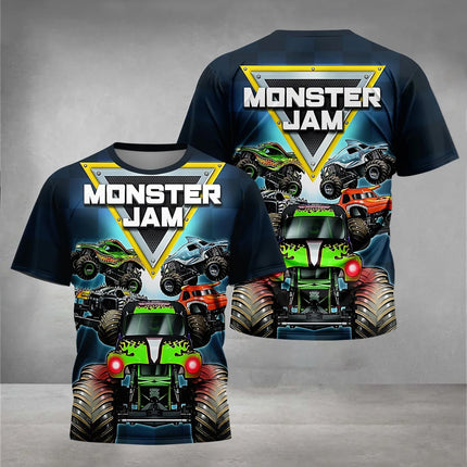 3D Print Cartoon Truck Monster Jam Baby Clothing 5 to 14 Years Male Outdoor Clothes for Children Boy Girl Child T-Shirt Top