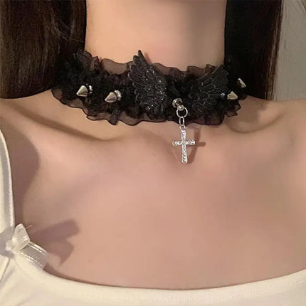 Trendy Punk Colorful Dog Claw Bone Necklace For Women Exquisite PU Leather Charms Choker Sweet Cool Party Jewelry Y2K Gifts