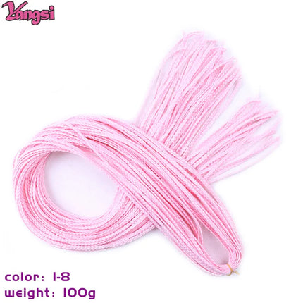 Full Star 30 Inch Synthetic Zizi Braids Thin Box Braids Hair Extensions Brown Pink Blue Red 613 Ombre Box Crochet Braiding Hair