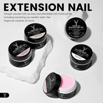 NEW YOKEFELLOW Builder Gel Nail Polish 15g Jelly Blue Hard Gel HEMA TPO Free Extension Gel Colorful Builer Varnish For Nail DIY