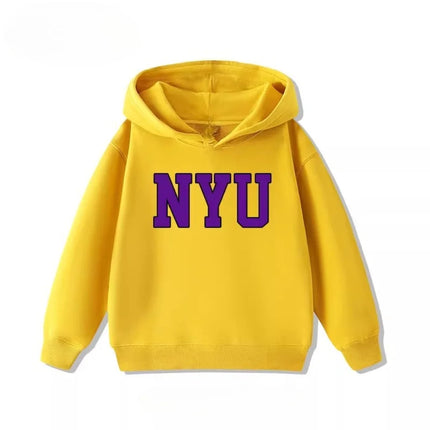New York NYU Letters Children's Sweatshirt Boys and Girls Clothing Autumn and Winter Warm Student All-match Children's Hoodie