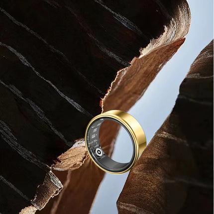 R99 Stainless Steel Stylish Smart Ring Men Women IP68 Waterproof Heart Rate Blood Oxygen Monitor Finger Ring Health Tracker Bkii