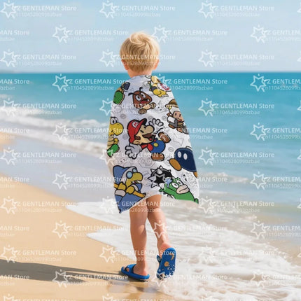 Cool Towel Soft Pool Classic Gift For Travel Gym Shower Camping Quick Dry Sports Large S-Super Game Beach M-Marios Towel