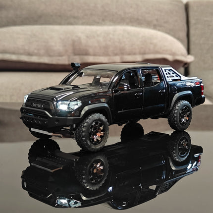 1:32 Toyota Tacoma TRO Off Road Pickup Alloy Diecast Model Computer Desktop Decoration With Sound Light Beautiful Christmas Gift