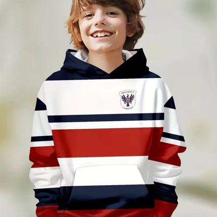 Kids Hoodie Gradient Paris 3D Print Graphic Fashion Child Sweatshirt Kids Clothing Round Neck Hoodies for Boy Street Casual Tops