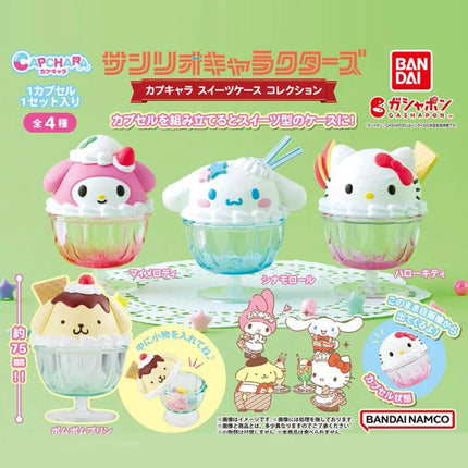 Sanrio Characters Capchara Sweets Case Collection Capsule Toy Blind Box Hello Kitty Cinnamoroll My Melody Mini Figure Desk Decor