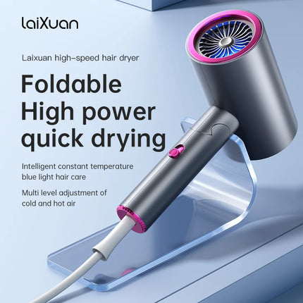 New Fashionable High Power Folding Travel Home Dormitory Silent Fast Dry Hair Styling Hairdryer US/UK/EU