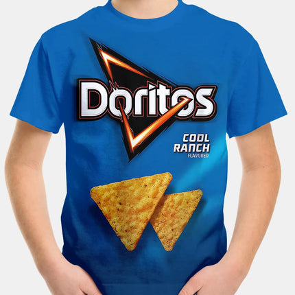 Creative Funny Chips 3d Printed Takis Customized Children Fashion T-Shirt Round Neck Short sleeve Boys Girls Kids Casual Tops
