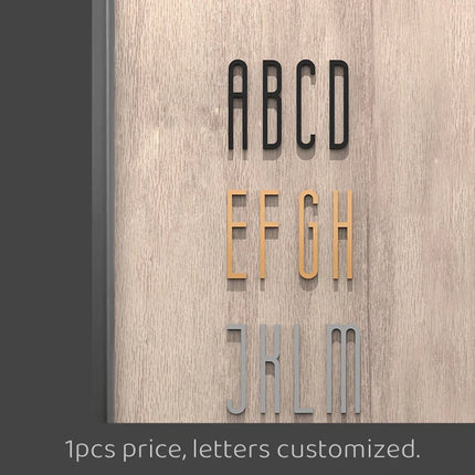 On The Door Extra Apartment Floating Exterior House Metal Building 3D Digits Number Art Nordic Home Decor Wall Sticker Acrylic