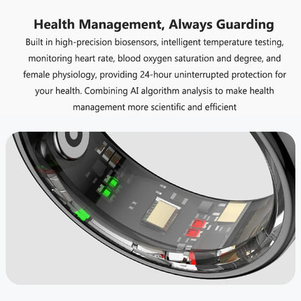 Smart Ring for Women Men Heart Rate Blood Oxygen Monitor Temperature Sleep Tracker Camera Control 5ATM Waterproof Multi Sports