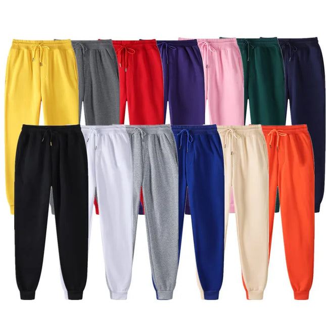 2026 Men's New Casual Sports Pants Fashion Solid Color Loose Pants Street Wear Autumn/Winter Slow Running Fitness Pants