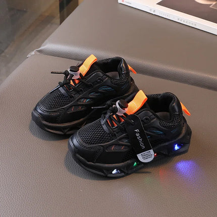 1-6 Years LED Baby Luminous Shoes Boys Glowing Children Sport Sneakers Kids Girls Anti-slip Toddler Mesh Shoes Led Flash Lights