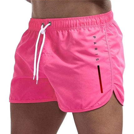 New men's quick drying beach shorts, fitness shorts, summer swimsuits, casual sports, men's swim board, beach trend