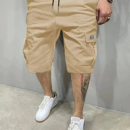 Summer New Mens Cargo Shorts Fashion Korean Version Loose Five Quarter Pants Men's Multi-pocket Straight Casual Short Pants