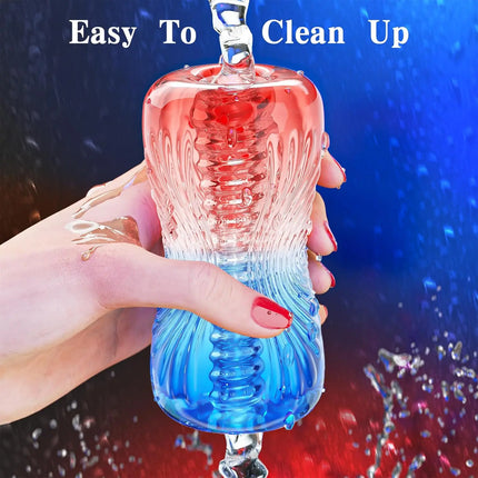 Artificial Vagina 3D Realistic Texture Spiral Tunnel Sex Toy Portable Male Masturbator Cup Delay Ejaculation Peni Massage