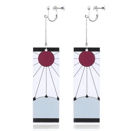 Creative Anime Acrylic Earrings For Women Demon Layer Butterfly Tanjiro Ear Drop Trendy Fans Cosplayer Jewelry Accessories Gifts