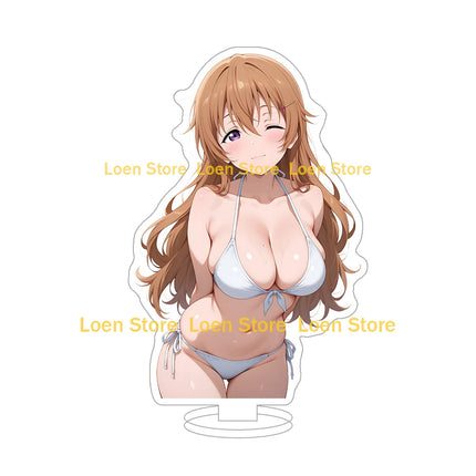 Hot game Anime sexy lingerie bikini girl student big ass big breasts bunny girl Anime Figure Acrylic stand desk ornament gift