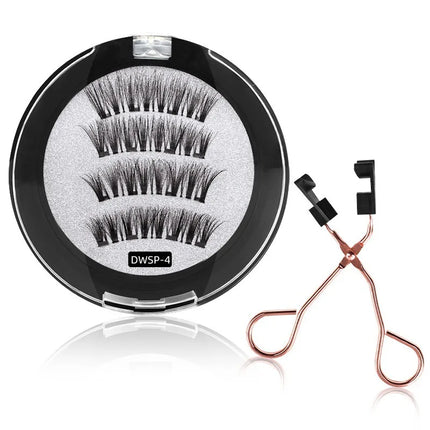3D Magnetic False Eyelashes Reusable Magnetic Eyelashes With 4 Magnetic Lashes Natural Eyelash Extension Makeup Tools