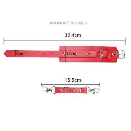 Women Leather Handcuffs Sex Bondage Handcuffs Ankle Thigh Cuffs BDSM Kit Adjustable Waist Strap Adult SM Game Sex Toy for Couple