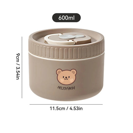 WORTHBUY Portable Insulated Lunch Box 304 Stainless Steel Fruit Salad Food Container Leak-proof Bento Box Microwave Heatable