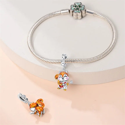 Autumn New 925 Sterling Silver Brown Maple Leaf Pumpkin Bee Charms Bead Fit 3mm 925 Original Bracelets DIY Jewelry Warm Gift
