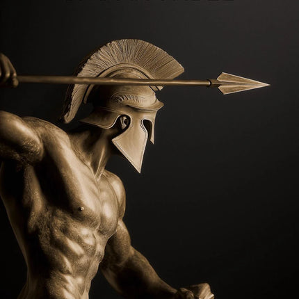 Alexander the Great Quote Motivational Wall Art Spartan Warrior Canvas Ancient Greek Poster Bronze Statue Sculpture Room Decor