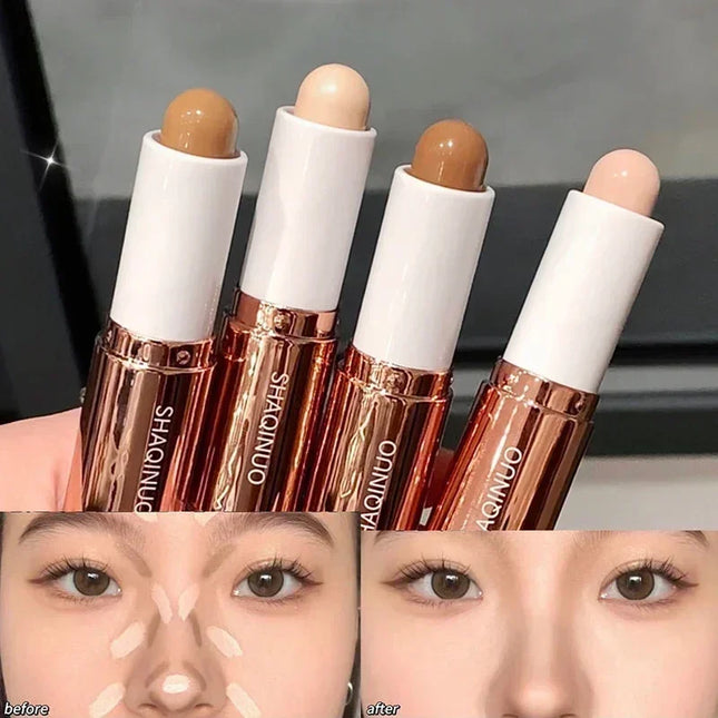 2 in 1 Dual Head Highlighting&Bronzer Stick Face Brightening Shaping Concealer Pencil Corrector Nose Shadow Contouring Cosmetics